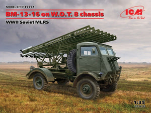 ICM 35591 BM-13-16 sur châssis WOT 8, lance-roquettes multiple soviétique de la Seconde Guerre mondiale, échelle 1/35