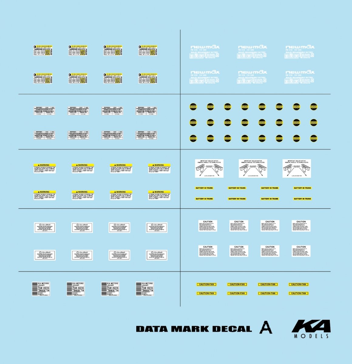 Autocollant de données KA Models KD-24015 A