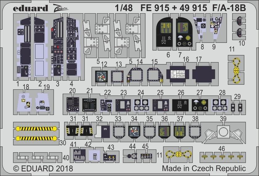 Maquette Eduard FE915 F/ A-18B KINETIC au 1/48