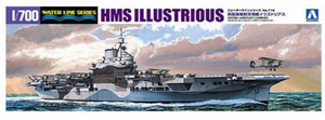 Aoshima 05104 Porte-avions britannique HMS Illustrious Série Water Line n° 718 1/700