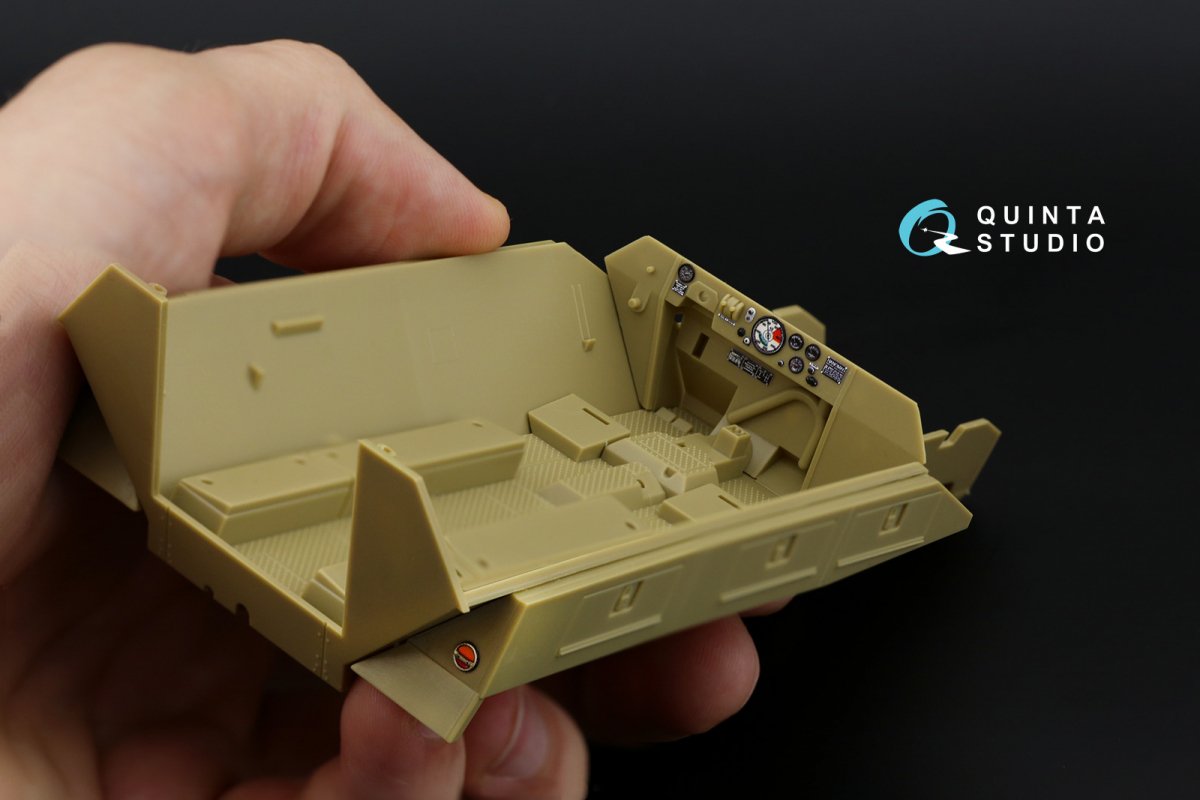 Intérieur imprimé en 3D et coloré sur papier décalcomanie pour la famille SD.KFZ.251 de Quinta Studio QD35050 (Tamiya) au 1/35 – Bild 5