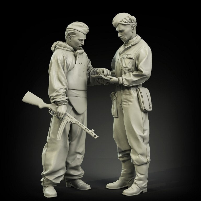 Panzer Art FI35-038 Ensemble de briefing pour officiers soviétiques 1/35