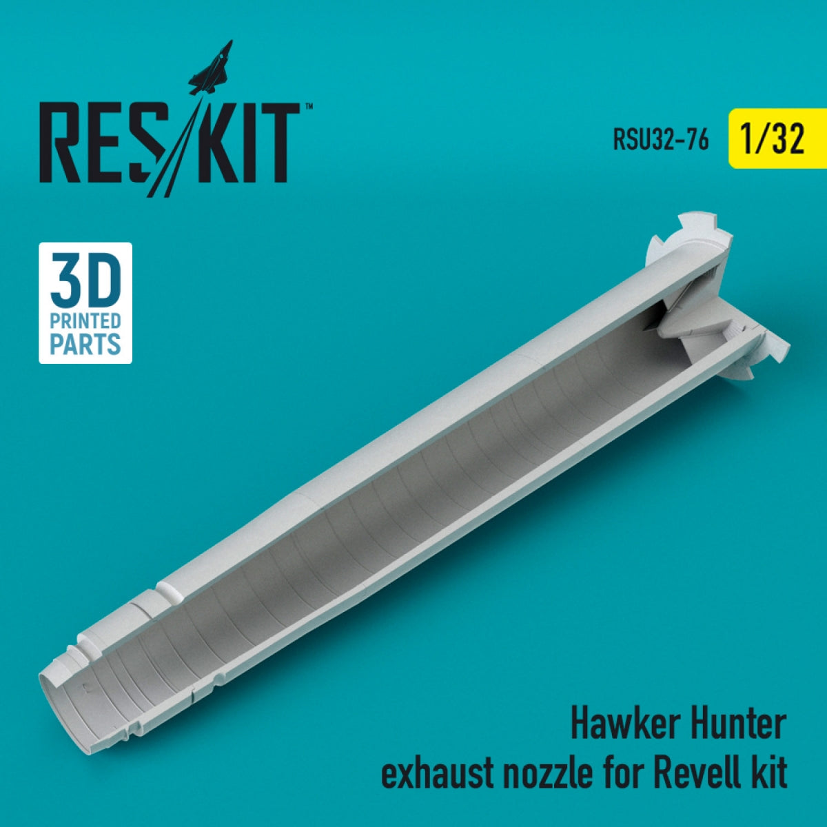 RESKIT RSU32-0076 BUSE D&amp;#39;ÉCHAPPEMENT HAWKER HUNTER POUR MAQUETTE REVELL 1/32 – immagine 2