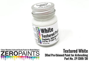 Peinture texturée blanche Zero Paints 1389-30 - Moteurs, intérieurs, etc. 30 ml
