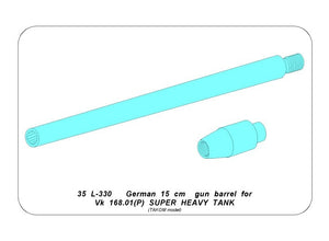 Canon Aber 35L-330 de 15 cm pour char super-lourd allemand Vk168.01(P) à l&amp;#39;échelle 1/35 – immagine 3