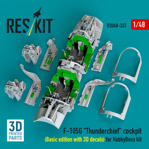 RESKIT RSU48-0337 Cockpit F-105G « Thunderchief » (Édition de base avec décalcomanies 3D) pour maquette HobbyBoss (Impression 3D) 1/48 – image 4