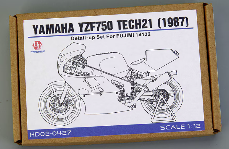 Kit de photodécoupe Hobby Design HD02-0427 pour Yamaha YZF750 TECH21 (1987) Fujimi 1/12 