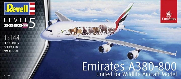 Revell 03882 Airbus A380 Emirates « Faune sauvage » 1/144