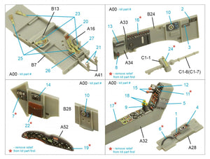Intérieur imprimé en 3D et coloré sur papier décalcomanie Quinta Studio QD72052 Fw 189A (ICM) à l&amp;#39;échelle 1/72 – immagine 8