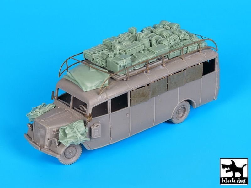 Ensemble d&amp;#39;accessoires Black Dog T72105 Opel 3.6-47 Omnibus pour Roden 1/72