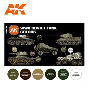 AK Interactive AK11657 3G Couleurs de chars soviétiques de la Seconde Guerre mondiale 6 x 17 ml – image 2