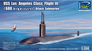 Maquette Riich RN28007 Sous-marin de classe Los Angeles Flight III, échelle 1/350