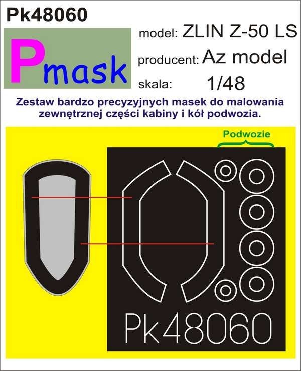Masque P PK48060 ZLIN Z-50LS (MODÈLE AZ) (1/48)