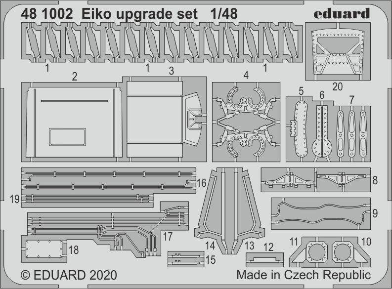 Kit d&amp;#39;amélioration Eiko 481002 pour EDUARD 1/48