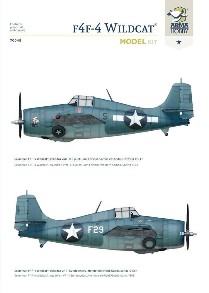 Maquette Arma Hobby 70048 F4F-4 Wildcat® au 1/72  – image 5