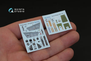 Intérieur imprimé en 3D et coloré sur papier décalcomanie Quinta Studio QD48113 Mirage 2000C (pour kit Kinetic) 1/48  – immagine 2