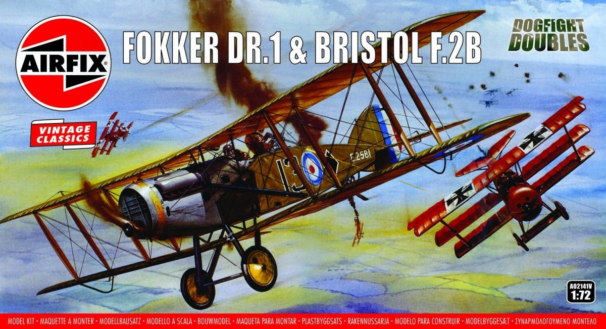 Airfix 02141V Fokker DR1 Triplane et Bristol Fighter - Combat aérien double 1/72