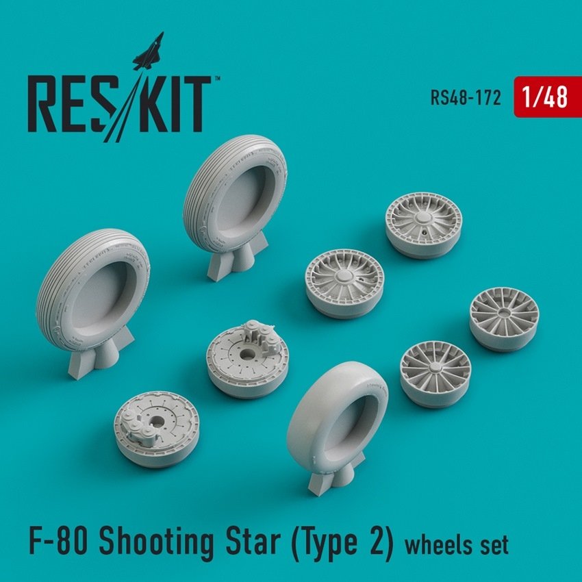 RESKIT RS48-0172 Jeu de roues F-80 Shooting Star (Type 2) 1/48