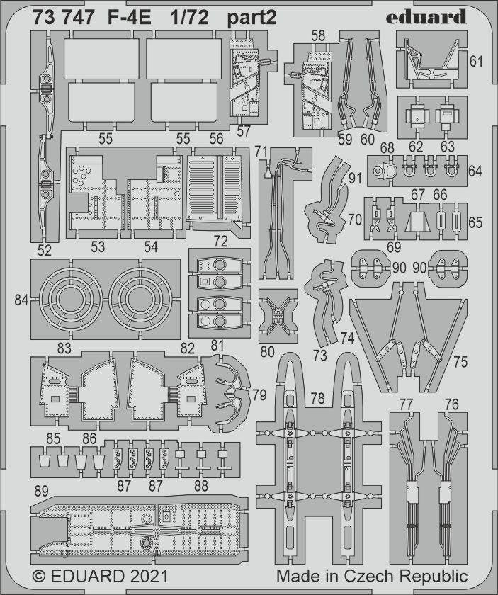 Eduard 73747 F-4E MOULES FINS 1/72 – immagine 2