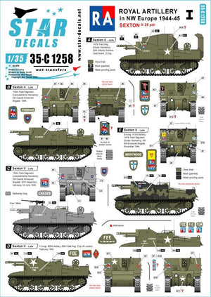 Star Decals 35-C1258 Artillerie royale n° 1 1/35