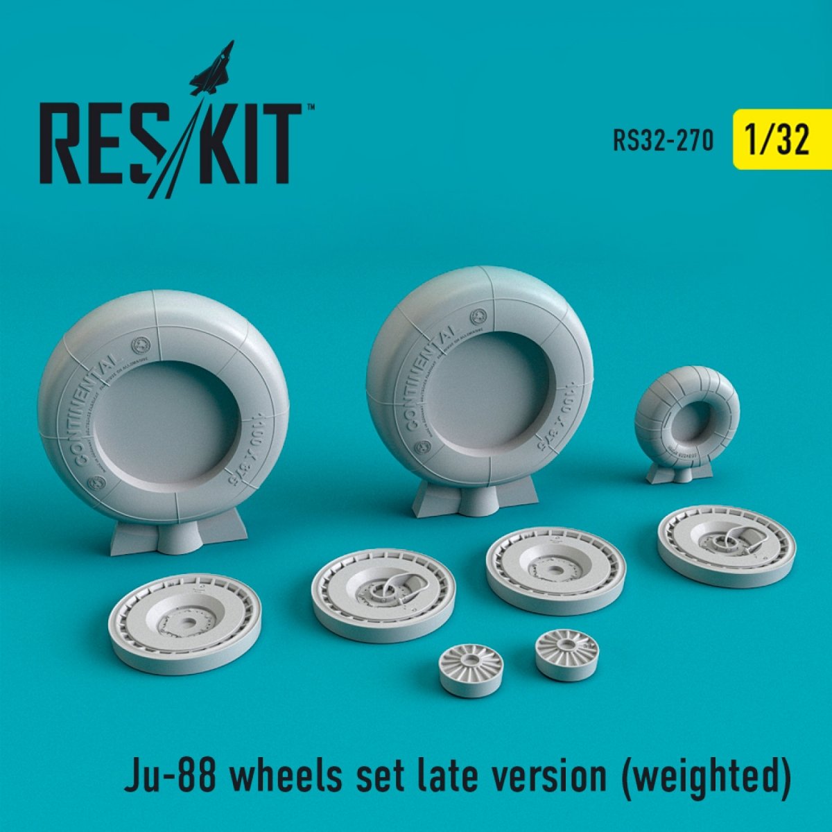 RESKIT RS32-0270 JU-88 JEU DE ROUES VERSION TARDIVE (LESTÉ) 1/32