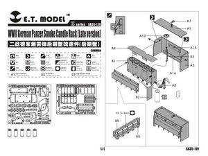 ET Model EA35-119 Support de bougies fumigènes pour char allemand de la Seconde Guerre mondiale (version tardive) 1/35 – immagine 3