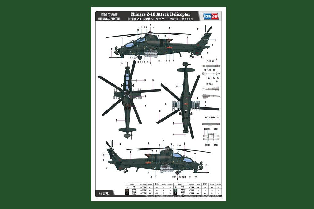 Hobby Boss 87253 Z-10 chinois (1/72) – Bild 3