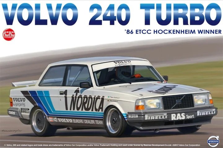 NuNu PN24013 Volvo 240 Turbo '86 ETCC Hockenheim Gagnant 1/24