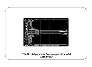 Aber 72A12 Jupes latérales pour Sturmgeschutz III (dernier modèle) 1/72 – Bild 3
