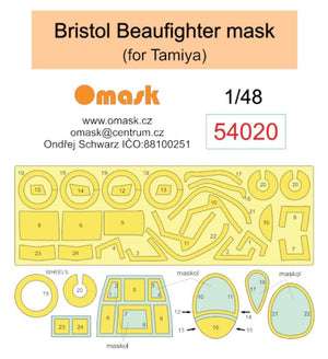 Masque Omask 54020 Bristol Beaufighter (pour Tamiya) 1/48