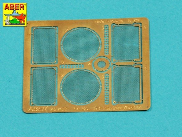 Aber 48A33 Grilles pour Panther D 1/48  – immagine 4
