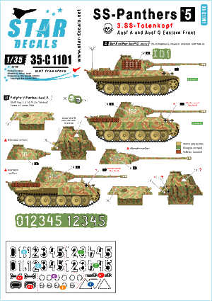Star Decals 35-C1101 SS-Panthers n° 5 1/35
