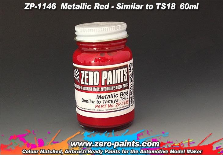 Peinture rouge métallisée Zero Paints ZP-1146 (similaire à TS18) 60 ml