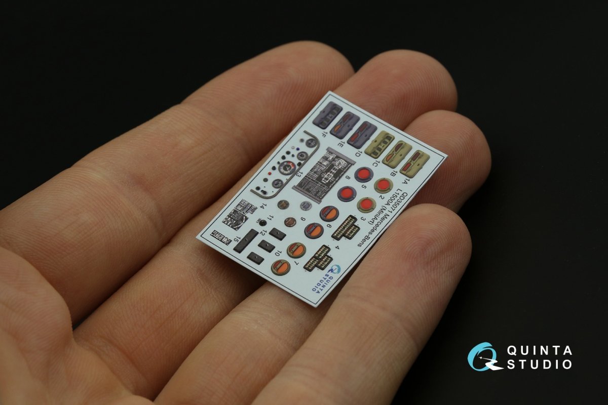 Intérieur imprimé en 3D et coloré sur papier décalcomanie Quinta Studio QD35071 Mercedes-Benz L1500A (MiniArt) 1/35  – immagine 2