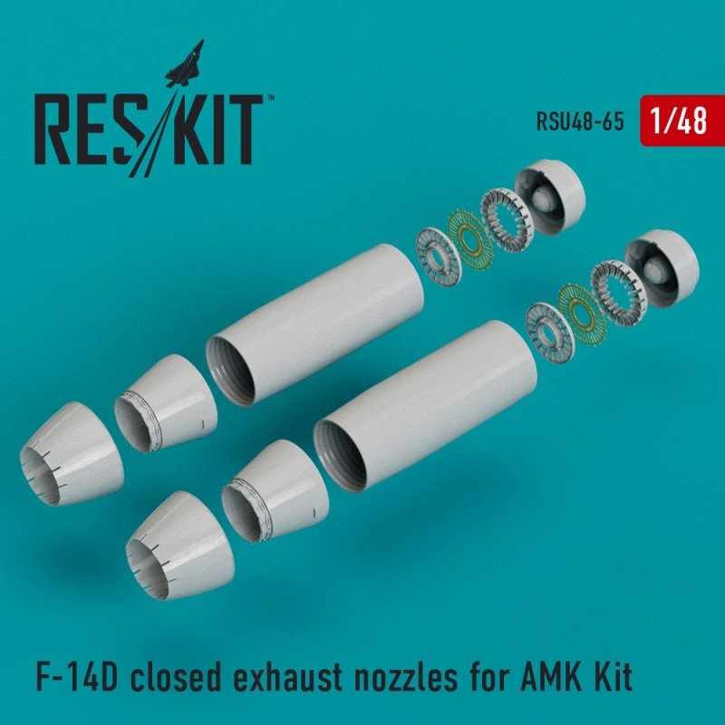 RESKIT RSU48-0065 Buses d'échappement fermées pour F-14D Tomcat, kit Amk 1/48