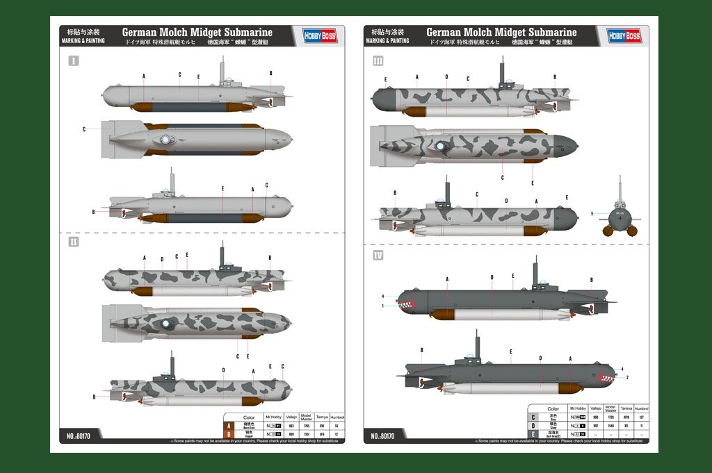 Hobby Boss 80170 Sous-marin de poche allemand Molch 1/35 – Bild 5