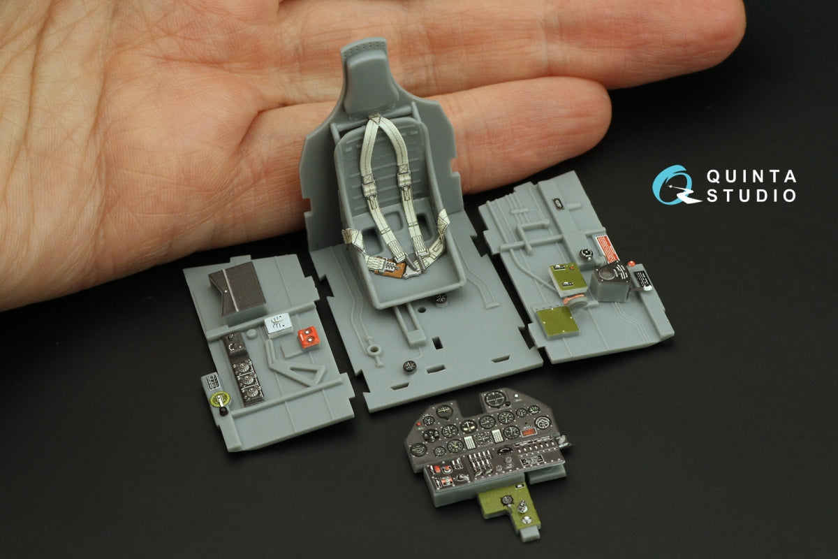 Intérieur coloré imprimé en 3D sur papier décalcomanie Quinta Studio QD32214 P-40M WarHawk (Trumpeter) 1/32 – image 10