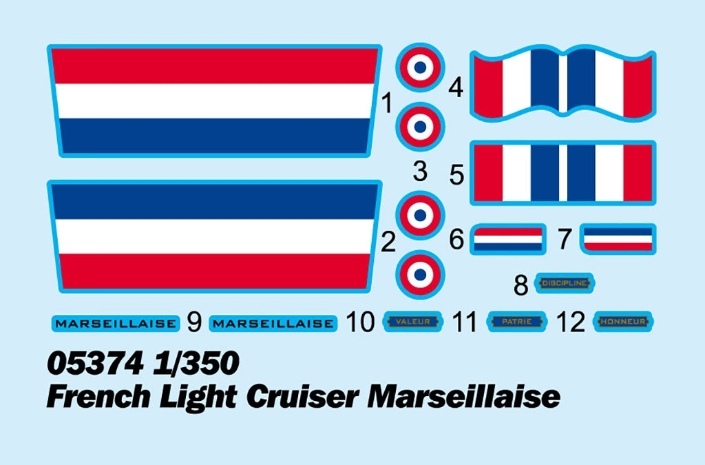 Trumpeter 05374 Croiseur léger français Marseillaise 1/350  – image 3