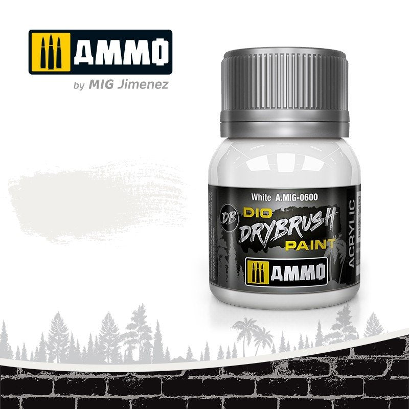 Munitions pour Mig 0600 DRYBRUSH Blanc 40 ml