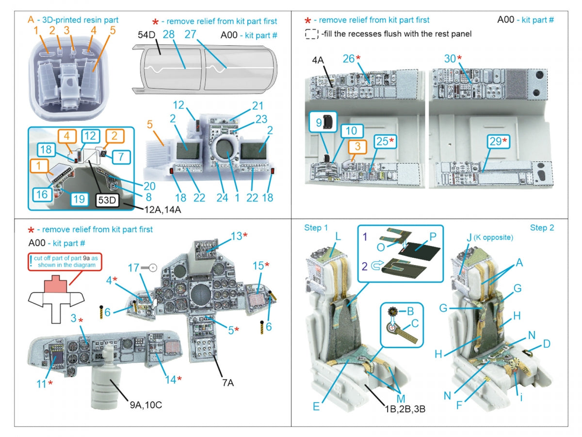Quinta Studio QD+48518 Tornado IDS Intérieur coloré imprimé en 3D sur papier décalcomanie (Italeri) (avec pièces en résine imprimées en 3D) 1/48  – immagine 7