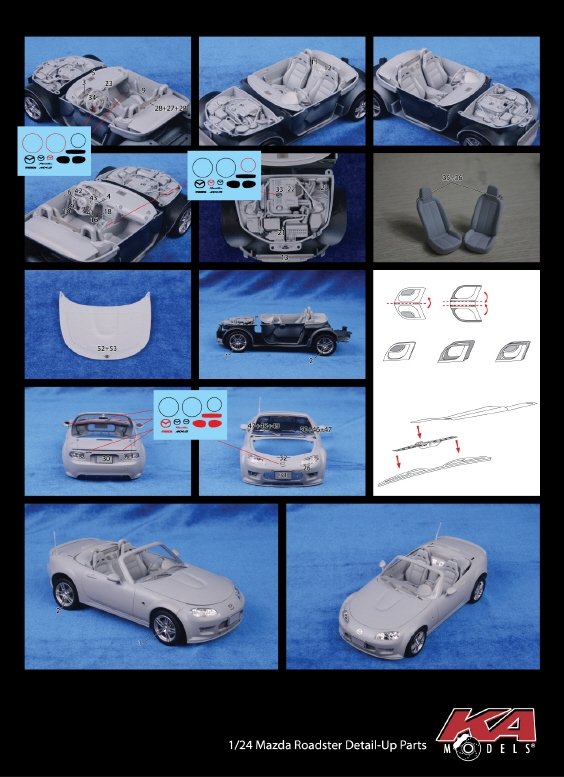 KA Models KE-24033 MAZDA ROADSTER - PIÈCE DE DÉTAIL EN PHOTODÉCRÉATION 1/24 – image 2