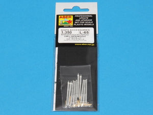 Ensemble de canons Aber 350L-65 pour cuirassé HMS Dreadnought : 12&amp;#39;&amp;#39; Mk.X BLx 10 pièces, 12 cwt QF Mk I x 26 pièces (1/350) – immagine 5