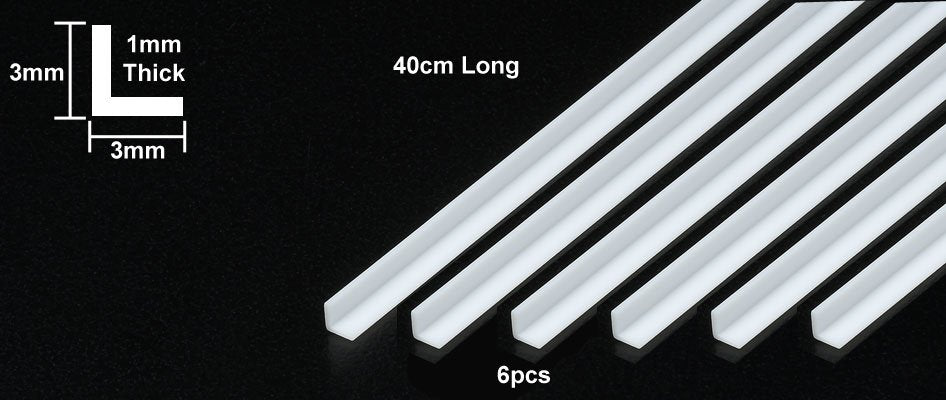 Tamiya 70199 plastic angle L-shape 3 mm - pack