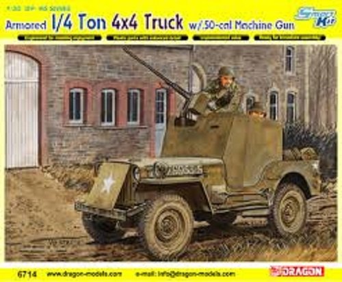 Dragon 6714 Armored 1/4 Ton 4x4 Truck w/.50-inch Machine Gun (1/35)