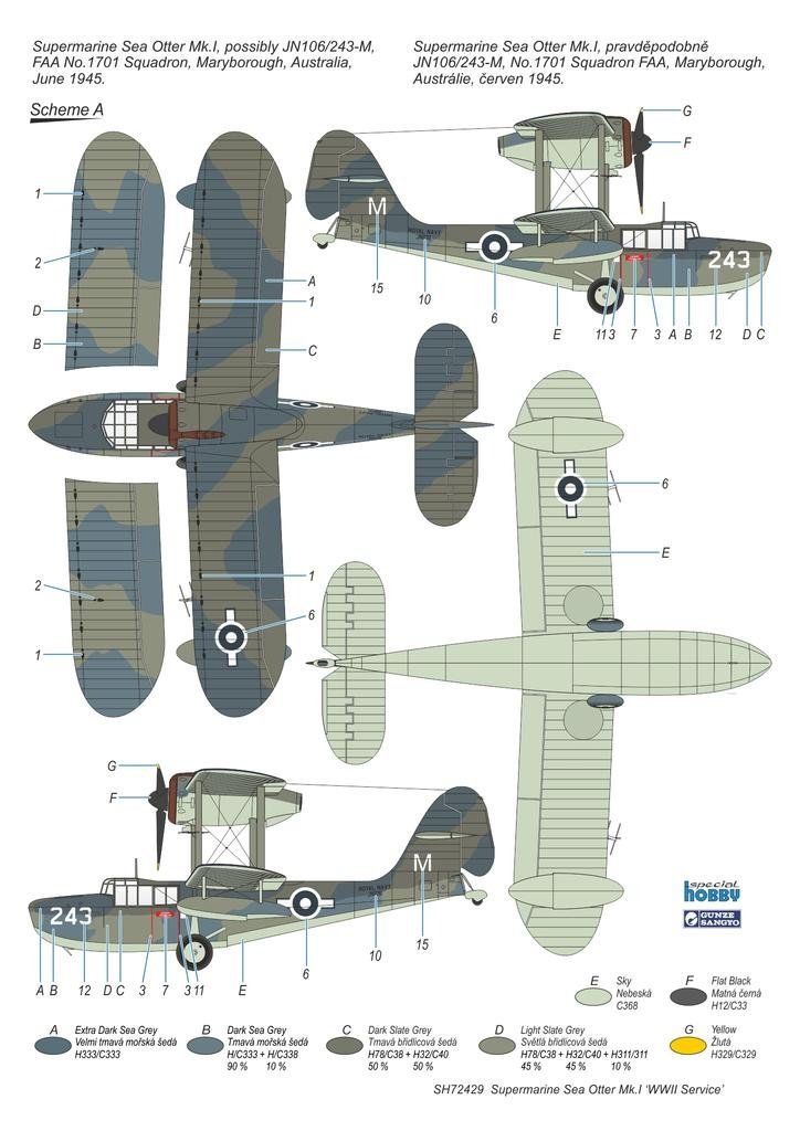 Maquette Special Hobby 72429 Supermarine Sea Otter Mk.I « Service Seconde Guerre mondiale » au 1/72 – Bild 2