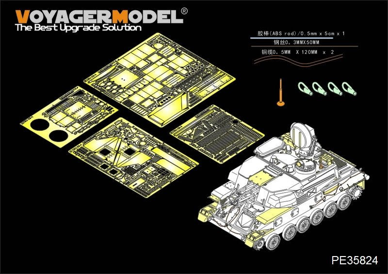 Maquette Voyager PE35824 ZSU-23-4 SHILKA russe moderne (pour MENG TS-023) 1/35
