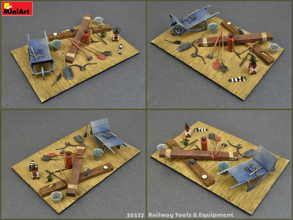 MiniArt 35572 OUTILS ET ÉQUIPEMENTS FERROVIAIRES (1/35) – image 2