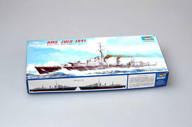 Trumpeter 05758 Tribal-class destroyer HMS Zulu (G18)1941 1/700 – zdjęcie 2