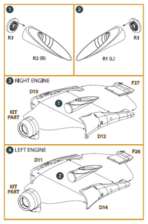 Clear Prop! CPA72046 OV-1 A/B/C/D Kit d&amp;#39;échappement Mohawk pour maquette CP 1/72 – immagine 3
