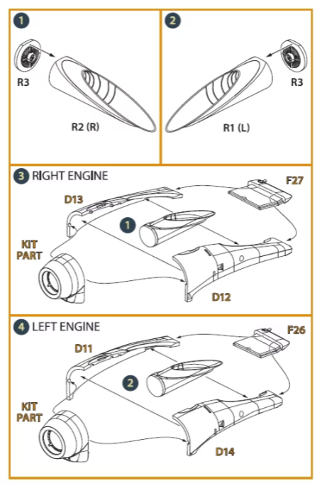 Clear Prop! CPA72046 OV-1 A/B/C/D Kit d&amp;#39;échappement Mohawk pour maquette CP 1/72 – immagine 3